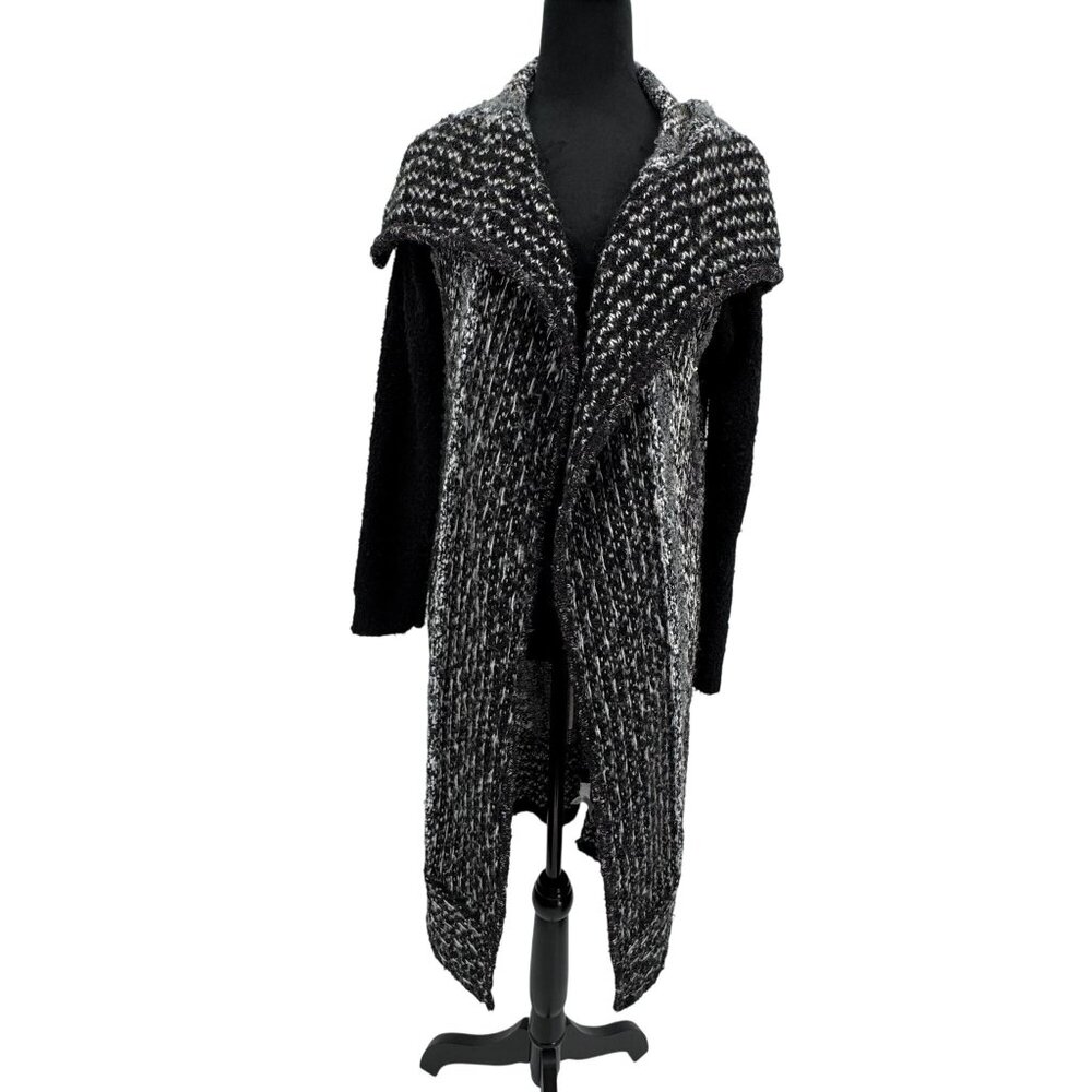 Coldwater Creek Long Cardigan Sweater Women S Shawl Collar Waterfall Chunky Knit - Picture 3 of 7